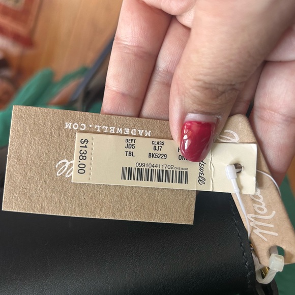 MADEWELL cute Black Crossbody Bag with Gold Accent NWT - Picture 6 of 6